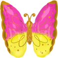 thumbnail image 2 of 25 inch Pink & Yellow Butterfly Anagram Foil Mylar Balloon - Party Supplies Decorations, 2 of 2