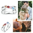 thumbnail image 2 of Personalized Infinity Promise Ring for Women 925 Sterling Silver Double Twisted Stacking Anniversary Ring with 4 Names, 2 of 5