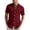 Burgundy, variant on Mens Casual Short Sleeve V-Neck Blouse Button up Lightweight Comfortable Shirt Solid Color Summer Tops Black