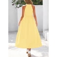 thumbnail image 2 of Vestido largo KIRUNDO para mujer, sin mangas, sin mangas, amarillo, 2 of 9