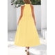 thumbnail image 2 of Vestido largo KIRUNDO para mujer, sin mangas, sin mangas, amarillo, 2 of 9