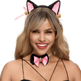 thumbnail image 5 of Joyfy 5 Pcs Cat Costume Accessory Set for Adults & Kids，Kitty Halloween Costume with Cat Ears Headband, Paws Gloves Bow Tie Tail for Party Cosplay, 5 of 8