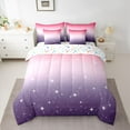 thumbnail image 2 of Castle Fairy Starry Sky Girl Boy Twin Bedding Sets 7-Piece,Universe Galaxy Bedding Comforter Set Microfiber,Abstract Gradient Ombre Breathable Sheet Sets,Breathable Home Decor,Reversible, 2 of 8