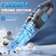 thumbnail image 2 of Handheld Vacuum Cordless, 15000PA Strong Suction Hand Held Car Vacuum Cleaner Rechargeable, Portable Hand Vacuum with Multi-Nozzles & Washable  for Home Office, Car, Pets, 2 of 7