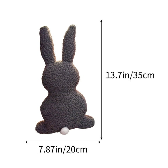 Eoozwa Easter Bunny Plush Pillow 14x8 Inch Polyester Sofa Bed Decor Holiday Gift Stuffed Animal Toy Cuddly Comfort