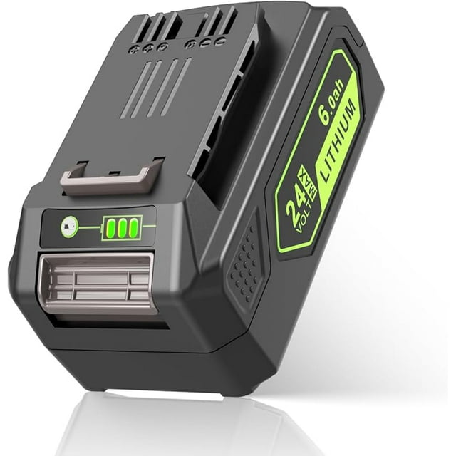 24V 6.0Ah Replacement Battery for Green-works 24 Volt Battery Lithium Lawn Mower 29842 29852 29322 LB24A020 Compatible with Green+works 24V Cordless Tools