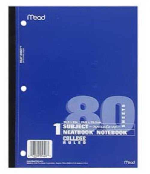 05626 Neatbook Wireless Notebook, College-Rule, White, 10.5 x 8-In., 80-Sheets - Quantity 1
