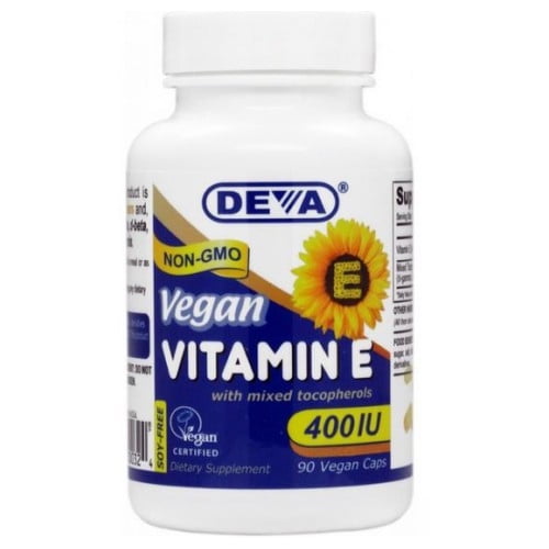 Suplemento Deva Vegan Vitamins, vitamina E natural, 400 UI, 90 Vc ...