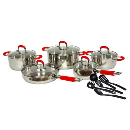 - Gourmet Chef Gourmet Chef Classic 2 Stainless Steel 15 Piece Cookware Set