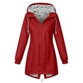 thumbnail image 5 of Sentmoon Lightweight Rain Jacket Waterproof Hooded Neck Spring Jackets Long Sleeve Fall Coats with Pockets for Rainy Days Golf Weekend, 5 of 8