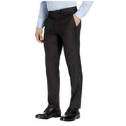 Kenneth Cole Reaction Stretch Textured Weave Slim Fit Dress Pants Black