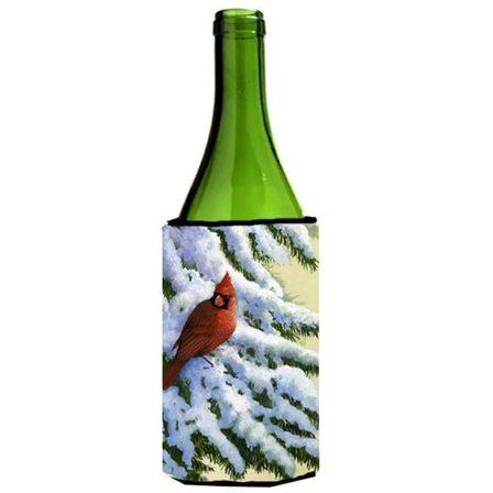Red Cardinal by Daphne Baxter Wine Bottle Can cooler Hugger