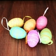 thumbnail image 5 of CoreLiving Easter Tree Hanging Egg Ornaments, Glitter Tinsel Foam Eggs for Spring Easter Decorations, DIY Craft Ornaments for Home Party Decor, 6 Count, 5 of 7