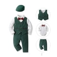 thumbnail image 2 of Winter Baby Boy Clothes Kids Boys Fall Solid Color Long Sleeve Pocket 3M 6M 12M 18M Party Wear Set 2Pcs, 2 of 9