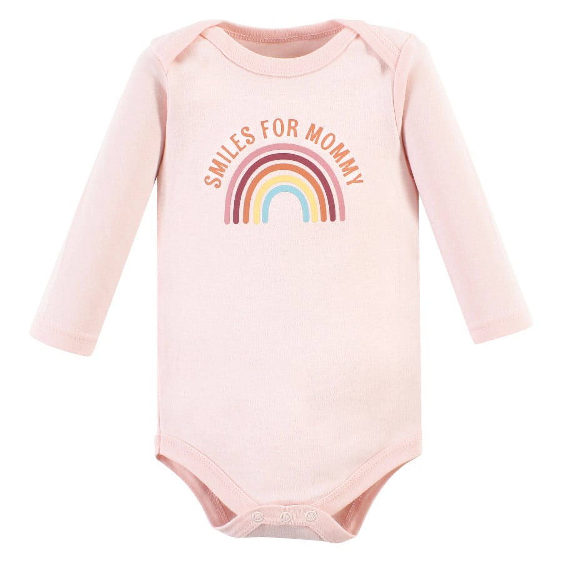 Hudson Baby Cotton Long-Sleeve Bodysuits, 3-Pack, Newborn- 24 Months