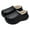 Black, variant on Women's Fleece Lined Clogs Wide Toe Box Waterproof Non Slip House Slippers Comfortable Tow Ways Wear Walking Shoes