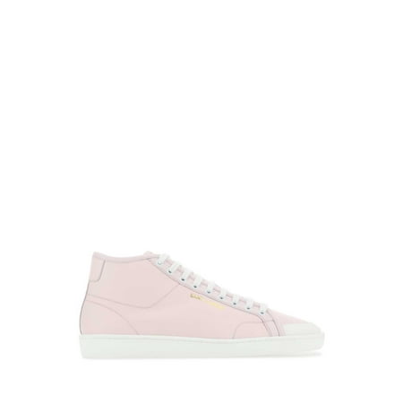 

SAINT LAURENT Pastel Pink Leather Court Classic Sneakers