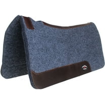 Horse SADDLE PAD Western Contoured Wool Felt Moisture Wicking Grey 39RT06CG