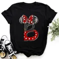 thumbnail image 5 of 2024 Marca Disney Ropa para niños Minnie Mouse Rojo Negro Letras AZ Estampado Niñas Niños Algodón Camiseta Negro Y2k Tops Camisetas para bebés, 5 of 5