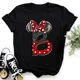 thumbnail image 5 of 2024 Marca Disney Ropa para niños Minnie Mouse Rojo Negro Letras AZ Estampado Niñas Niños Algodón Camiseta Negro Y2k Tops Camisetas para bebés, 5 of 5