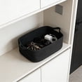 thumbnail image 5 of Woven Cotton Rope Storage Basket With Handles Decorative Rectangle Bin For Organizing Shelves Closet Pet Toys Gift Baskets Empty Box Basket Khaki 14*10*5 In, 5 of 9