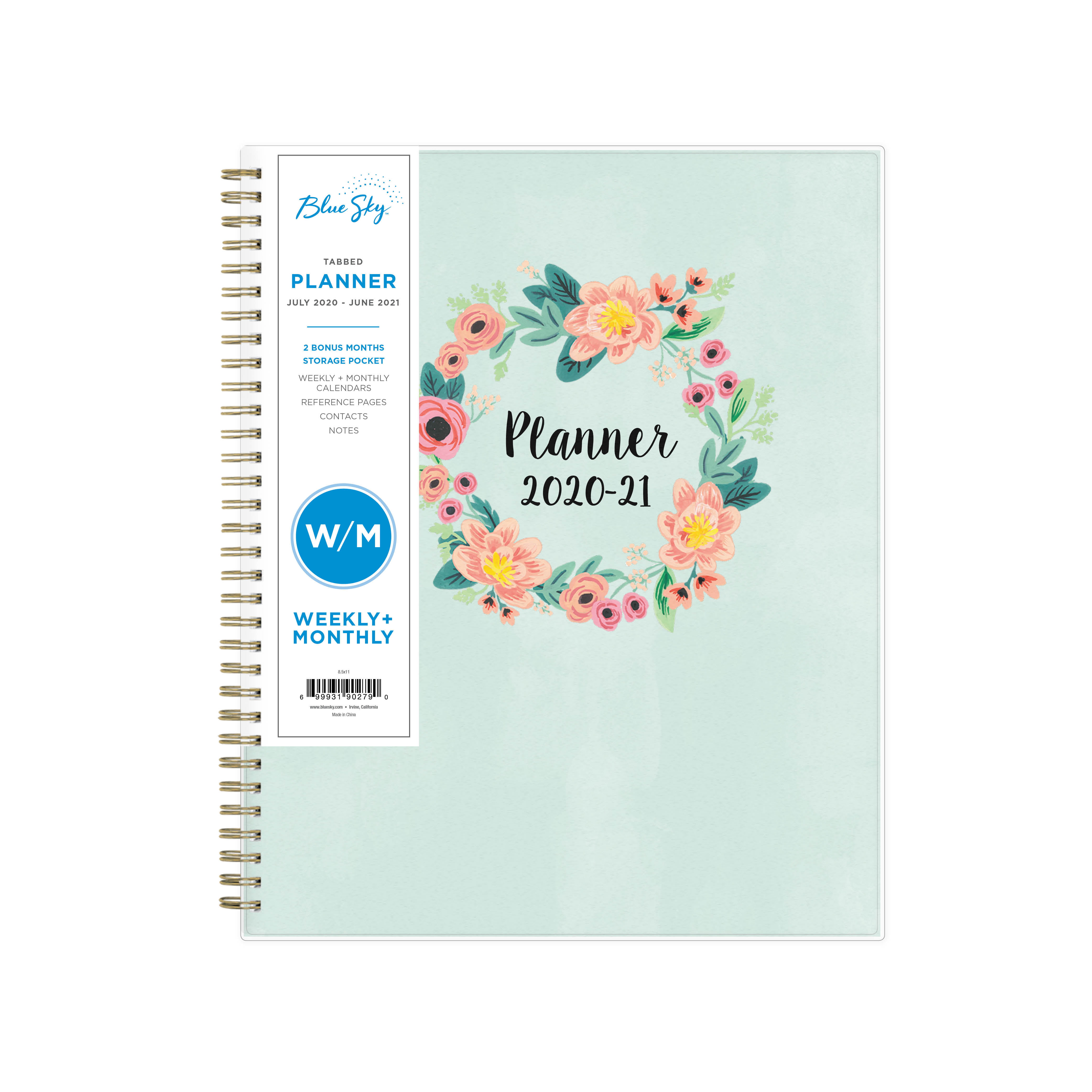 Blue Sky 2020-21 Weekly & Monthly Planner, 8.5