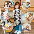 thumbnail image 6 of Pioneer Flower Floral Print Pattern Kids Aprons for Girls and Boys,Adjustable Neck Strap Toddler Aprons for Kids Cooking Baking, 6 of 7