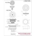 thumbnail image 3 of Westbrass COMBO PACK 3-1/2" Kitchen Sink and Waste Disposal Flange Strainers, Stainless Steel, 3 of 8