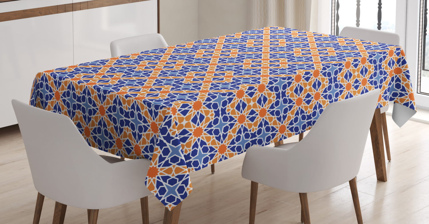 Fiesta Indoor/Outdoor Fabric Tablecloth Paisley/Warm 60 in x 84 in