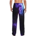 thumbnail image 7 of Salouo Purple And Blue Nebula Print Pajama Pants for Men, Lounge Pants Elastic Waistband Casual Men's sleepwear Loungewear Sleep Pajama Pant -Small, 7 of 7