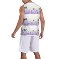 thumbnail image 5 of Gaeub Lavender and Butterfly Men's Mesh Basketball Jersey, Quick-Drying Sleeveless Top S-4XL, Loose Muscle Tank Top -4X-Large, 5 of 9