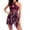 Wine, variant on TIHLMK Bathing Suit for Women Women's High Breast Contrast Solid Bikini Set One-Piece Swimsuit Sets Gift for Women