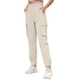 thumbnail image 4 of Women's Cargo Jogger Pants Elastic Waist Casual Tactical Tapered Utility Pants with Pockets, 4 of 6