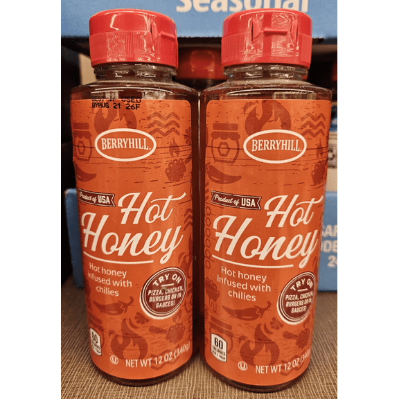 Berryhill Hot Honey Infused with Chilies 12oz 340g (2 Bottles)