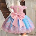 thumbnail image 2 of Vestido de princesa de cumpleaños Vintage para niña, vestido de tutú con lazo Floral bordado para bebé, vestido de boda para niña de flores, vestido de ocasión Formal para niño Fivean unisex, 2 of 2