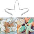 thumbnail image 3 of HEVIRGO 3Pcs/Set Cookie Mold Marine Organism Shape Ornamental Easy to Release Seahorse Starfish Seashells Cookie Cutter for Fondan, 3 of 8