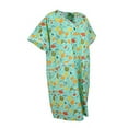 thumbnail image 5 of Sindrella Women's Cotton Blend Snap Front Duster Robe with Pocket-Mint Pear Mix-Small, 5 of 6
