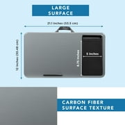 LapGear Home Office Lap Desk, Silver Carbon