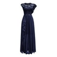 thumbnail image 4 of Hvyesh Women's Lace Sleeveless Prom Dresses Trendy Cocktaill&nbsp;Formal Dress Classy Chiffon Ruffle Trim A-Line Party Dress, 4 of 6
