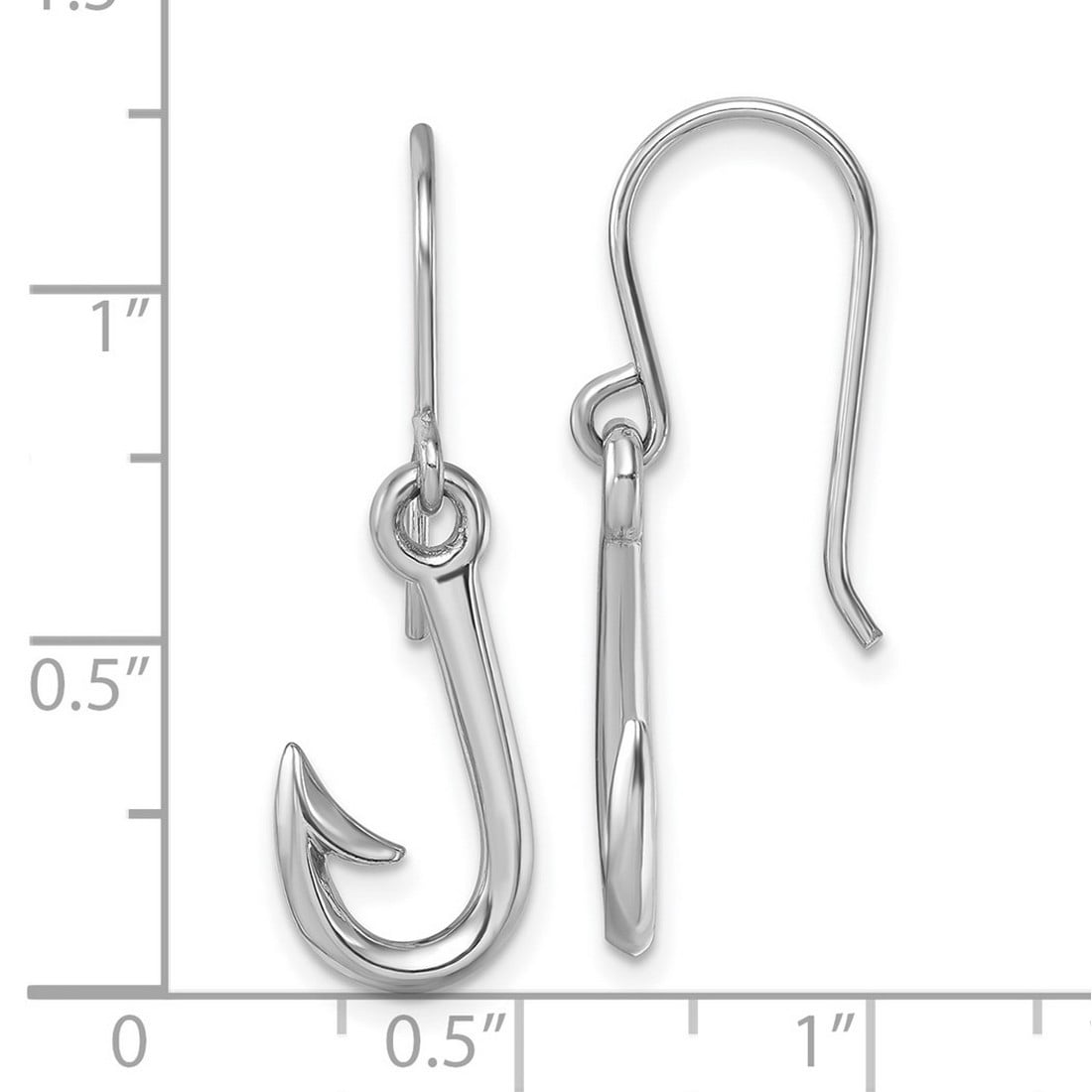 9mm 925 Sterling Silver Rhodium Plated Polished Hook Long Drop Dangle Earrings 30x9mm Wide Dangle Earring for Women