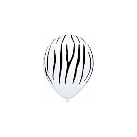 Mayflower Balloons 9444 11 Inch Zebra Stripes Latex Pack Of 100