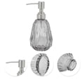 thumbnail image 5 of Unique Bargains 1 Pc Durable Argyle Soap Dispenser 11.84oz Gold Tone Silver Tone, 5 of 6