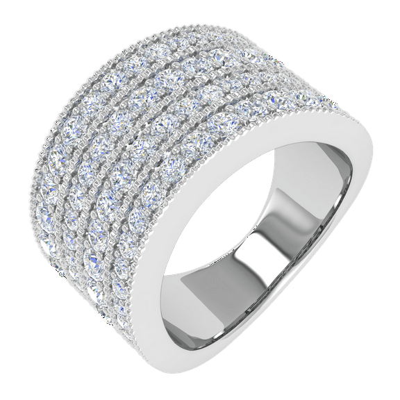 1 1/5 Carat Diamond Ring in 925 Sterling Silver (Ring Size 5)