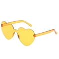 thumbnail image 1 of Trayknick Lady Sunglasses Eye Protection Solid Color Cute Heart Shape Transparent Outdoor Sunglasses for Travel, 1 of 13