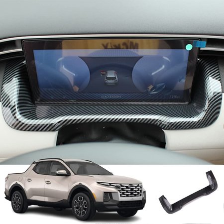 Xinrsheag ABS Center Console Dashboard Cover Instrument Panel Dash Board Sticker Interior Accessories Decoration Sticker(Carbon Fiber Style) For Hyundai Santa Cruz 2022 2023 Tucson 2022 2023