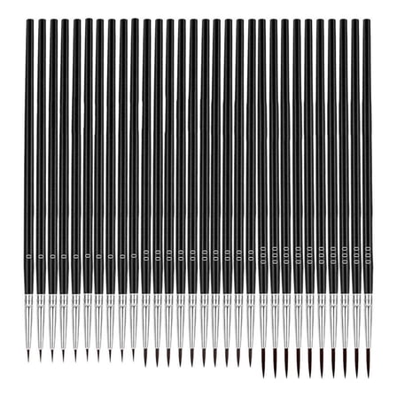 30 Pcs Tiny Detail Paint Brushes #0 #00 #000 3 Size Fine Paint Brush Artists Paint Brushes Nylon Hair Painting Brush