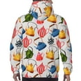 thumbnail image 3 of Bingfone Watercolor Teapots Men's Drawstring Hoodie Long Sleeve Pocket Sweatshirts-X-Large, 3 of 6