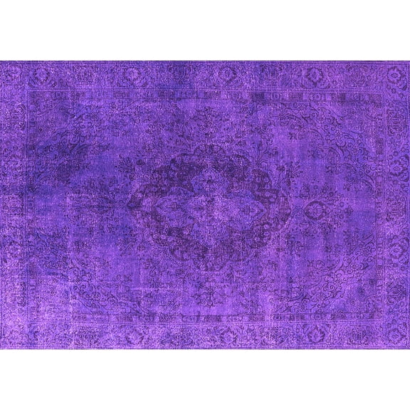 Ahgly Company Indoor Rectangle Persian Purple Bohemian Area Rugs, 5' x 7'