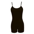 thumbnail image 3 of LPKRT Women's Maternity Ribbed Romper - Sleeveless Spaghetti Strap Pregnancy Bodysuit with Shorts, 3 of 4