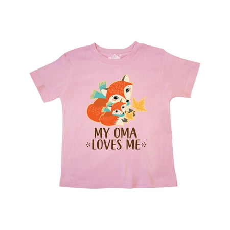 

Inktastic My Oma Loves Me Cute Fox Gift Toddler Boy or Toddler Girl T-Shirt